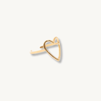 Minimalist Open Heart Ring for Women – Adjustable Gold-Plated Dainty Jewelry for Everyday Wear & Gifting - Belaric