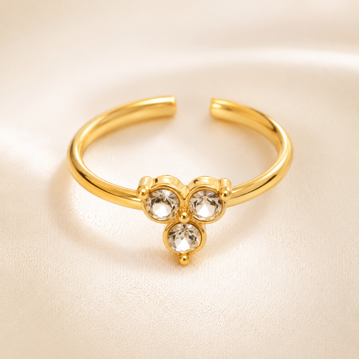Gold Zircon Ring