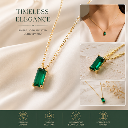 Emerald Pendant Necklace