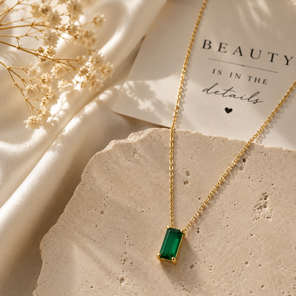 Emerald Pendant Necklace