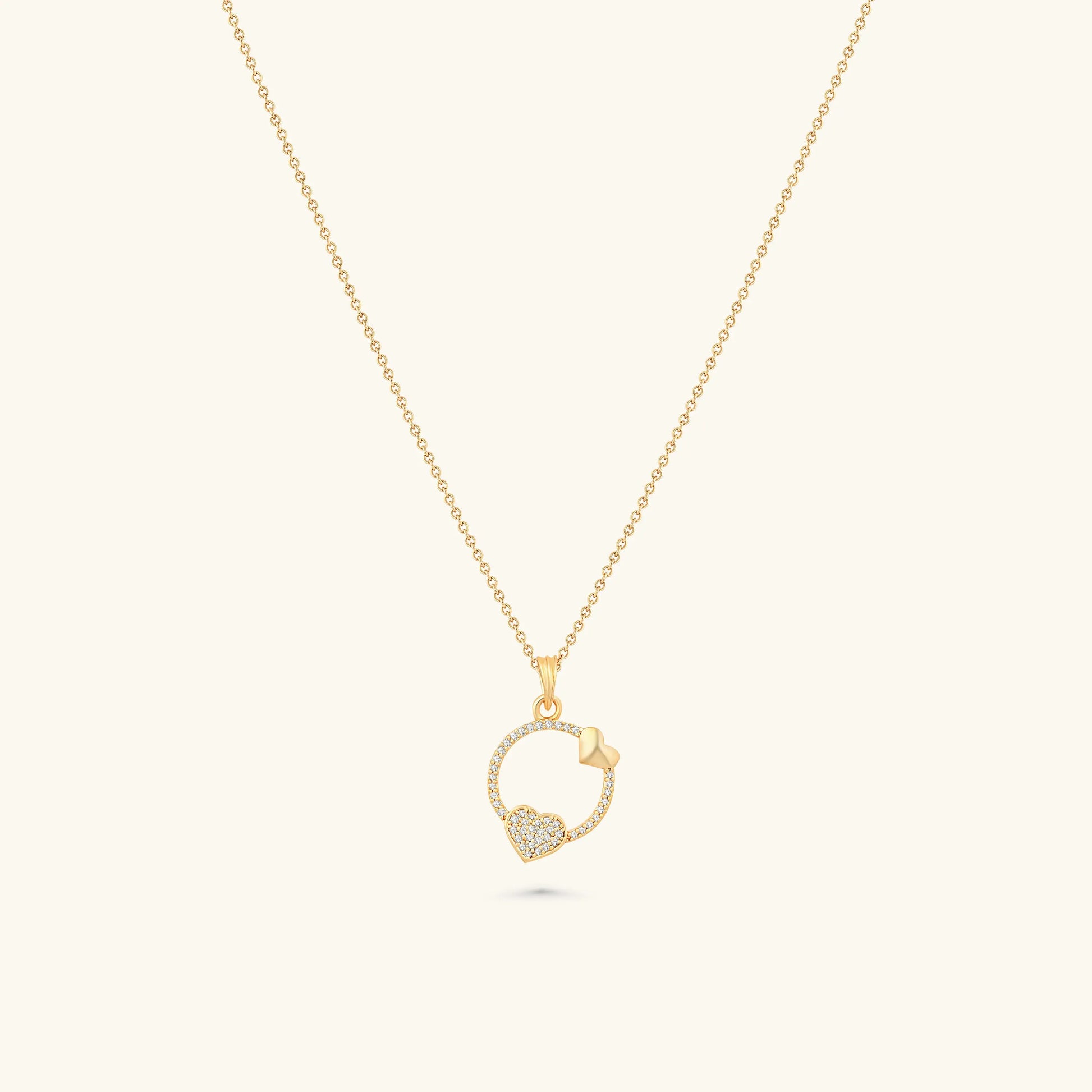 Elegant Rose Gold Heart Pendant Necklace – Dainty & Stylish Jewellery for Women - BELARIC