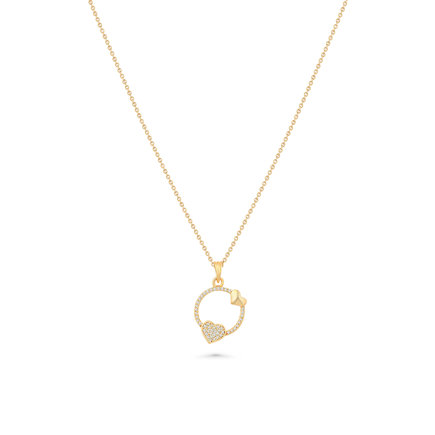 Elegant Rose Gold Heart Pendant Necklace – Dainty & Stylish Jewellery for Women - BELARIC