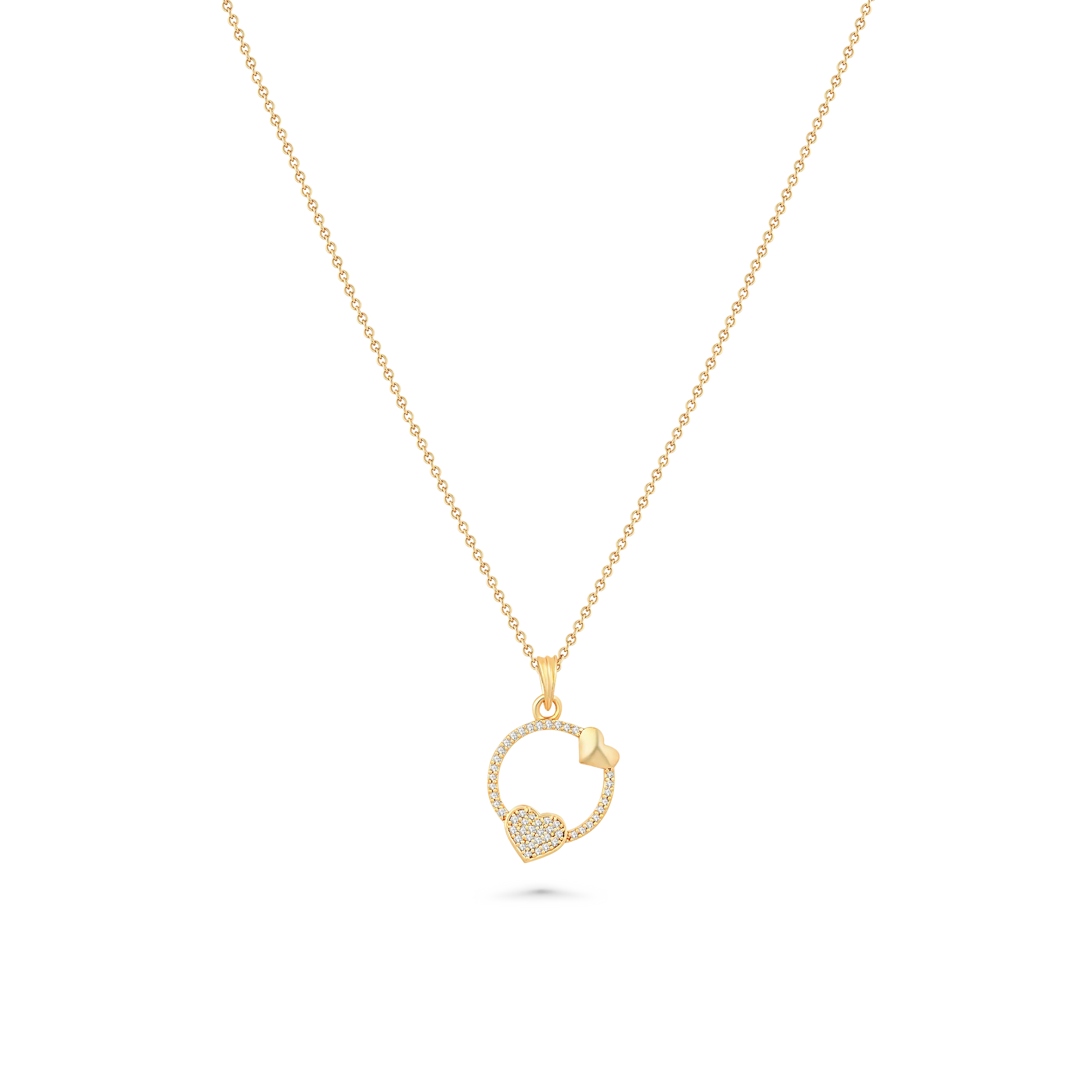 Elegant Rose Gold Heart Pendant Necklace – Dainty & Stylish Jewellery for Women - BELARIC