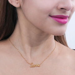 Romantic Love Necklace – Elegant Gold Plated Jewellery for Girls - DZOIR