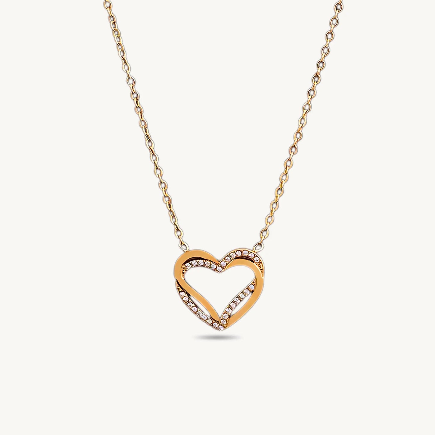 Gold Double Heart Bracelet - BELARIC