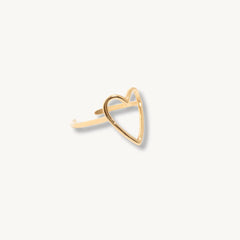 Minimalist Open Heart Ring for Women – Adjustable Gold-Plated Dainty Jewelry for Everyday Wear & Gifting - DZOIR
