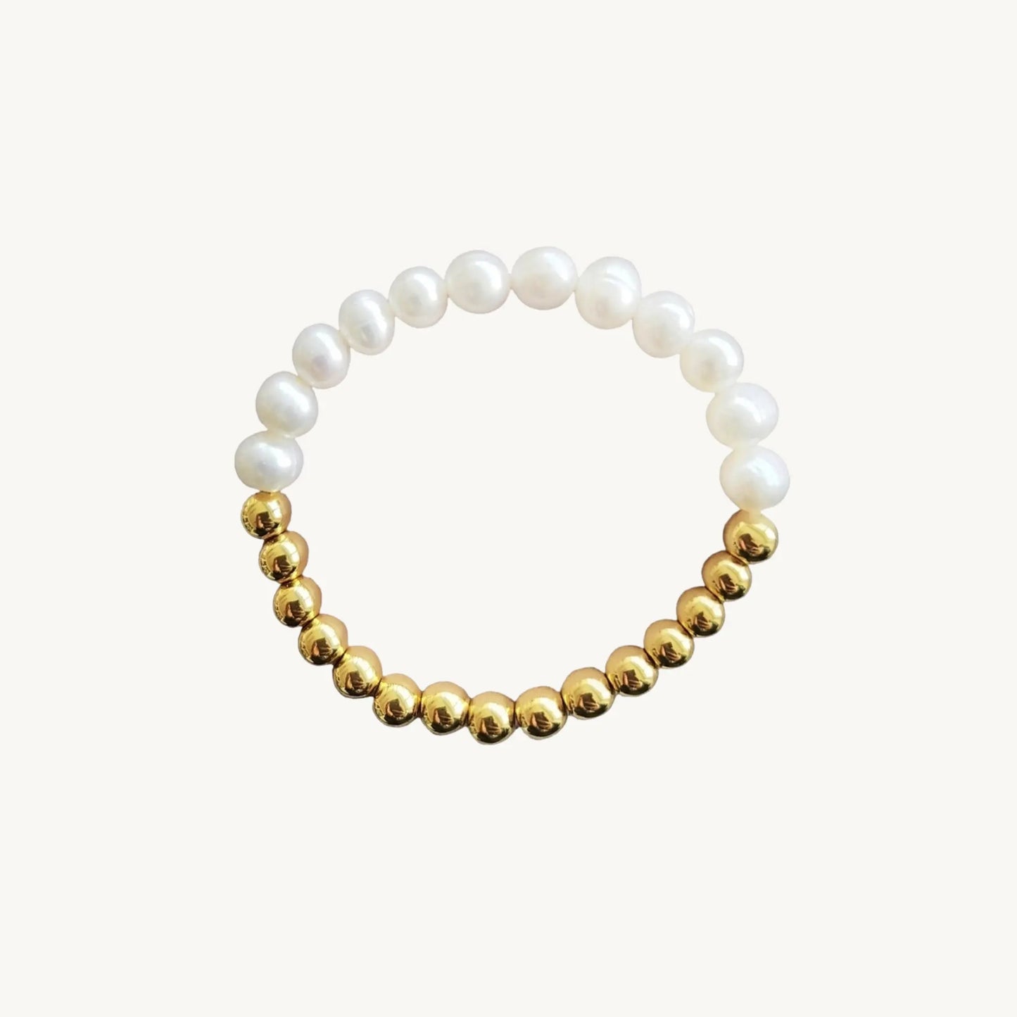 Gold Pearl Beaded Bracelet - BELARIC