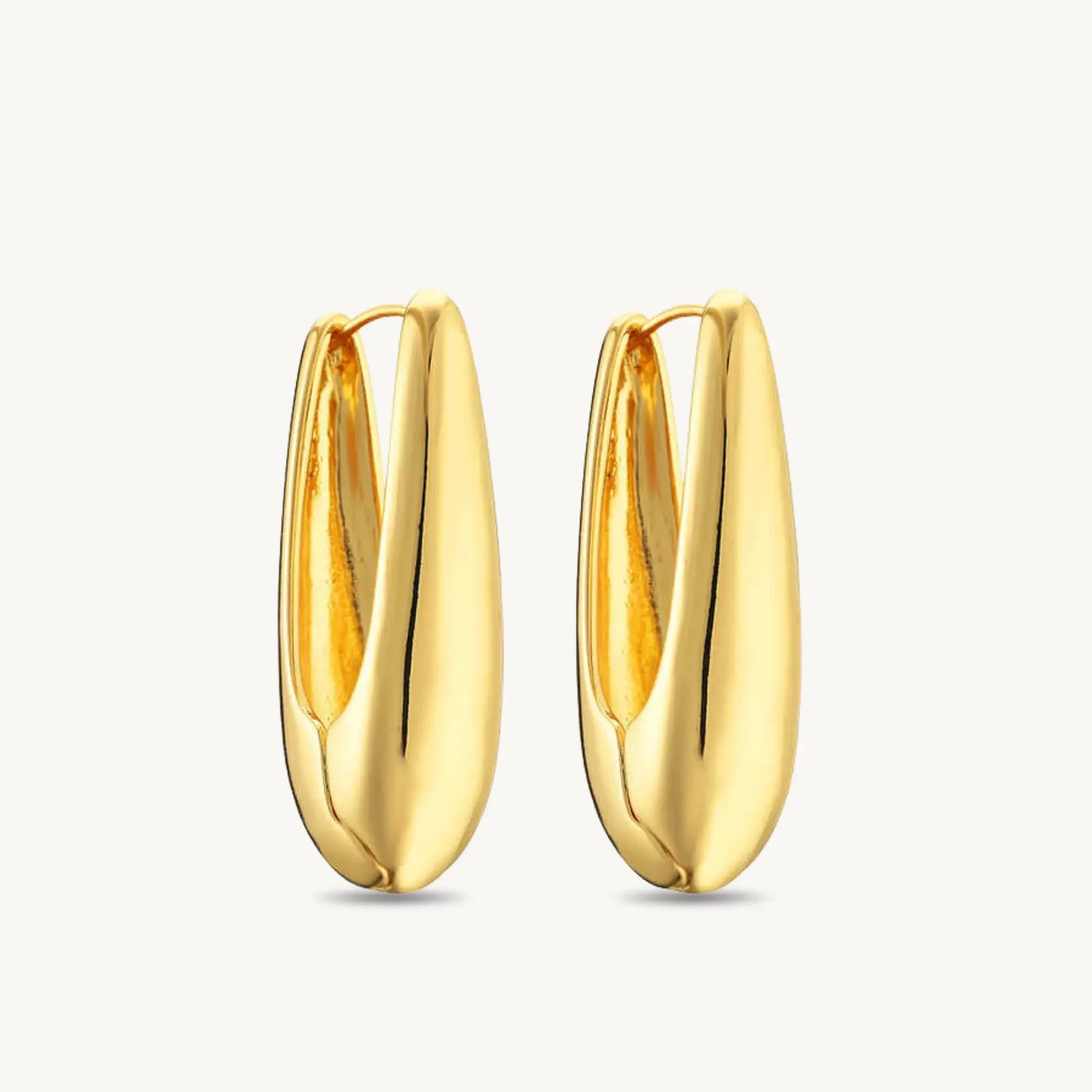 Elegant Gold Stud Earrings for Women | Korean Inspired Minimalist Design, Timeless & Chic Jewellery for Everyday Wear - DZOIR