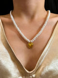 Freshwater Pearl Heart Necklace