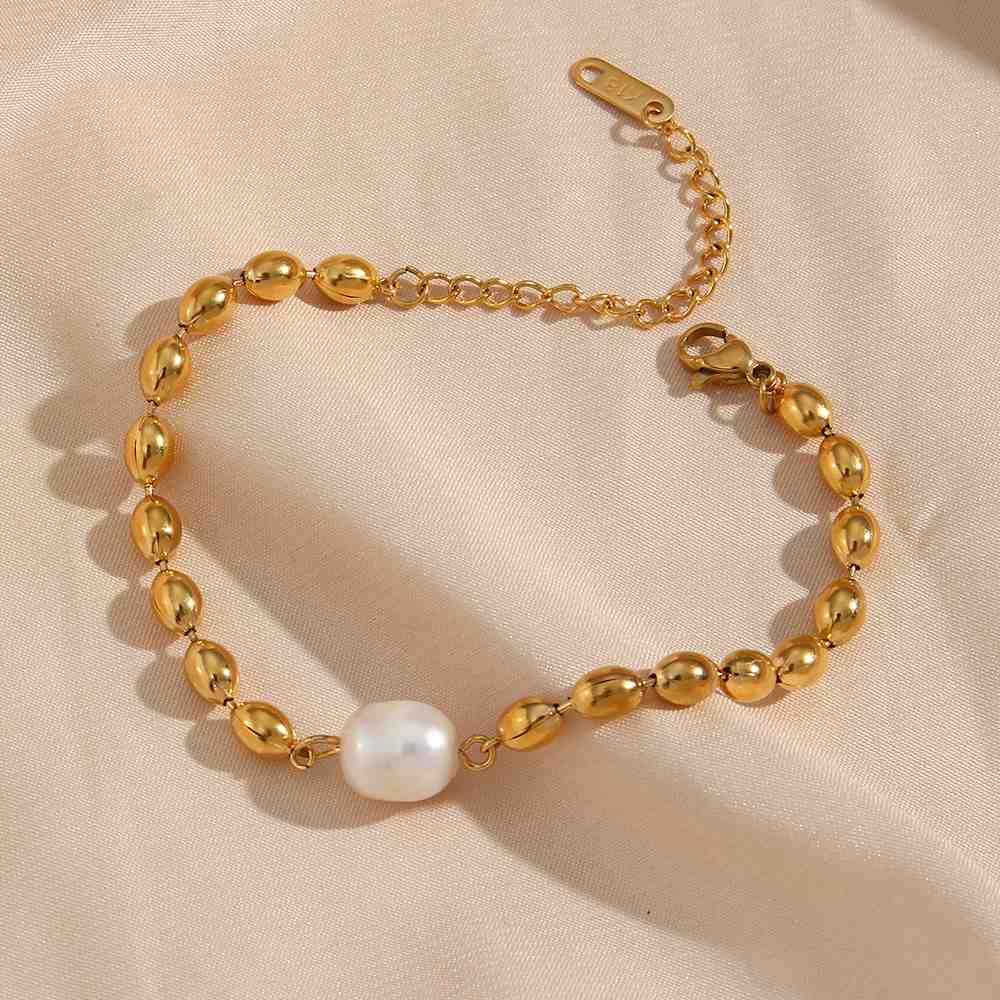 Pearl Charm Bead Bracelet - BELARIC