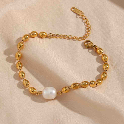 Pearl Charm Bead Bracelet - BELARIC