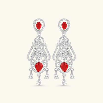 Ruby Chandelier Earrings - BELARIC