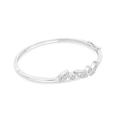 Silver Crystal Bangle Bracelet
