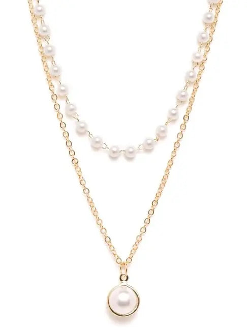 Gold Double Layer Necklace - BELARIC