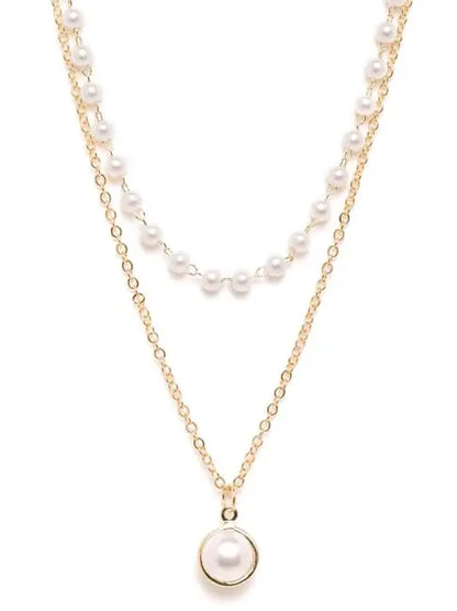 Gold Double Layer Necklace - BELARIC