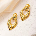 Gold Twisted Hoop Earrings