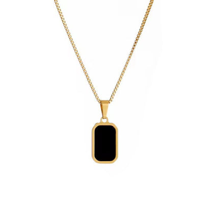 Minimal Black Pendant Chain