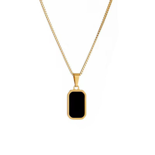 Minimal Black Pendant Chain