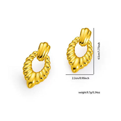 Gold Twisted Hoop Earrings