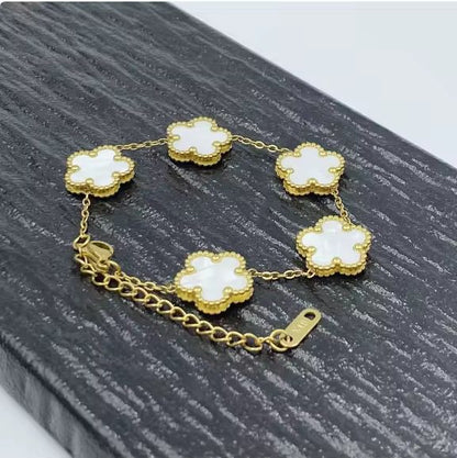 Luxury White Clover Bracelet