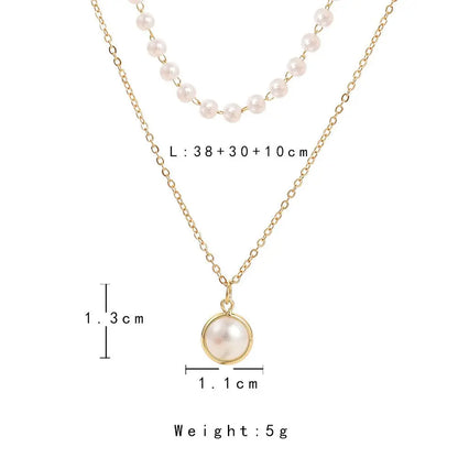 Gold Double Layer Necklace - BELARIC