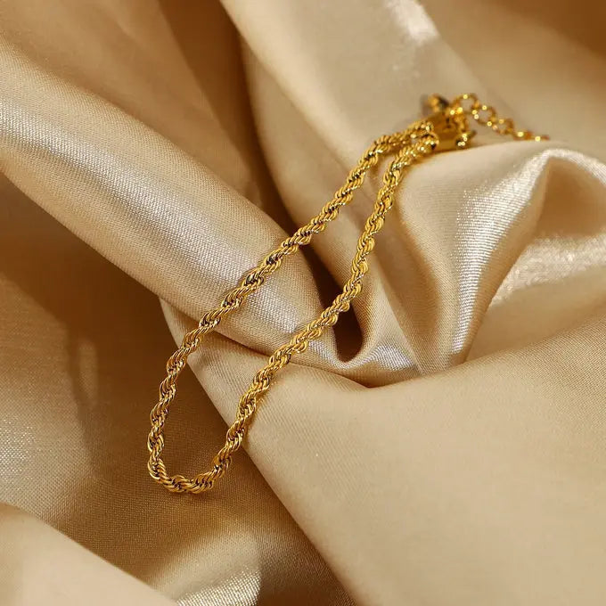 Gold Rope Chain Bracelet - BELARIC