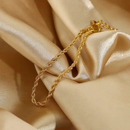 Gold Rope Chain Bracelet - BELARIC