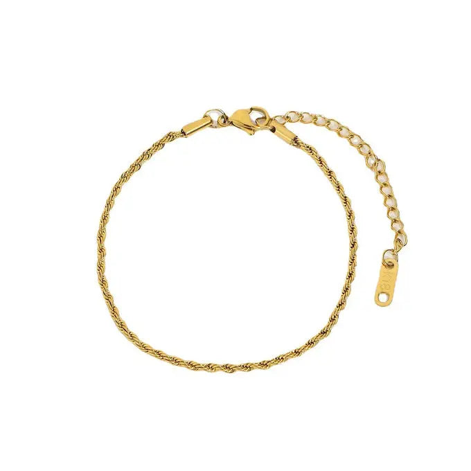 Gold Rope Chain Bracelet - BELARIC