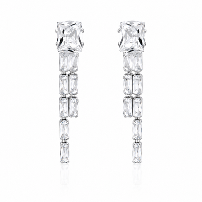 Silver CZ Necklace Set