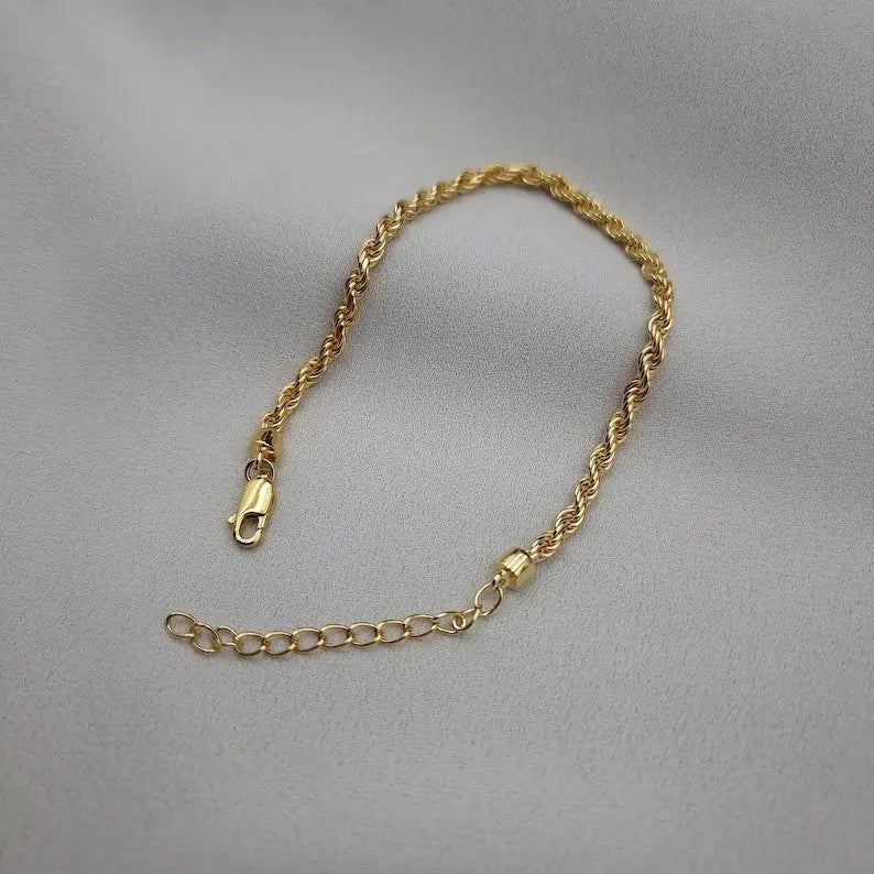 Gold Rope Chain Bracelet - BELARIC